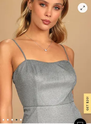 Lulus Silver Dress thumbnail 4