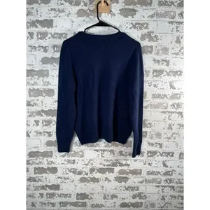 Quince | women cashmere navy blue crewneck sweater thumbnail 7