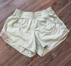 Women's Lululemon Light Mint Hottie Hot Shorts with liner/pocket size 6 Tall thumbnail 1