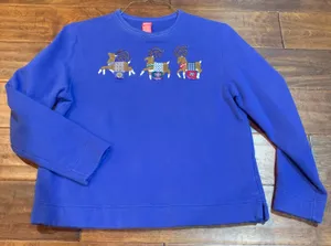merry & bright reindeer pullover Size M thumbnail 1