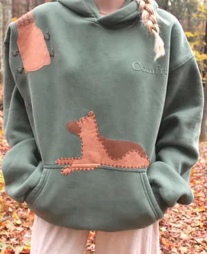 noah kahan patchwork hoodie Green Size sizes s thumbnail 6