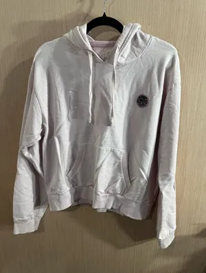 Rip Curl Light Pink Cropped Hoodie with Small Chest Patch Size Medium thumbnail 1