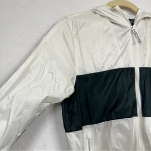 Abercrombie & Fitch White Green Track Jacket Bomber Womens XS Windbreaker thumbnail 6