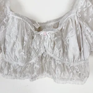 FOR LOVE & LEMONS white Belle Long Line Bra thumbnail 7