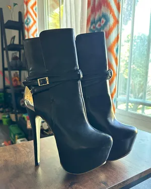 Platform Boots Black Size 8.5 thumbnail 1