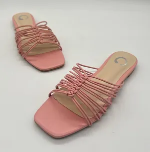 Journee Collection Sandals Womens‎ 6 Pink Addora Slides Sandals NEW thumbnail 1