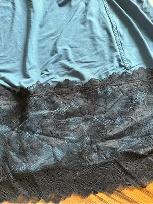 Free People Intimately NWT Party Crashers Slip Skirt with Black Lace Trim $50 XS thumbnail 3