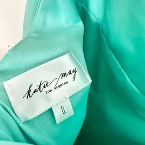 KATIE MAY Great Kate Ruched Gown in Supercharged Mint Size Large thumbnail 8