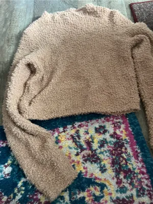 Aerie Cozy Fuzzy Cropped Sweater - Taupe thumbnail 6