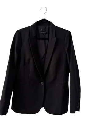 J.Crew Parke Bi-Stretch Cotton Blend Black Blazer Jacket Size 12 thumbnail 11