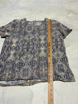 Free people we the free Snake-Print Short Sleeve Top tee small thumbnail 2
