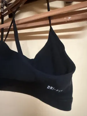 Nike Dri-FIT Black Sports Bra With Adjustable Straps & Just Do It Logo. Lightwei thumbnail 6