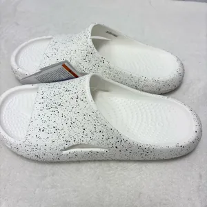 CROCS Mellow Recovery Speckle White and Black Slide Sandal W8‎ / M6 thumbnail 5
