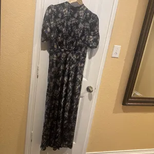 Astr The Label Floral Mock Neck Maxi Dress Sz L thumbnail 2