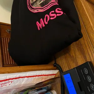 Mossy Oak Black Hoodie Camo lined hood Pink embroidered logo women’s size XL thumbnail 7