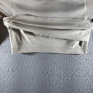 1622 | Lululemon‎ Ebb to Street Ribbed Cropped Long Sleeve Top Cream Womens 8 thumbnail 5