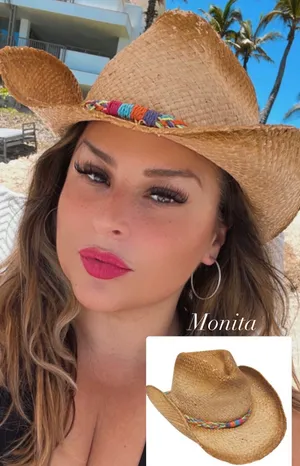 Straw cowboy hat Brown thumbnail 2