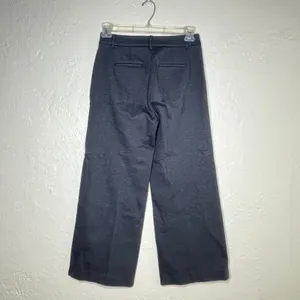 Boden Westbourne Ponte Trousers Charcoal Gray Wide Leg Cropped Pants R0477 thumbnail 3