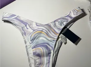 Hollister Women's Lavender Swirl Bikini Bottom thumbnail 1