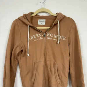 Abercrombie & Fitch Brown Logo Full Zip Hoodie Sweatshirt Women’s XS Casual thumbnail 2