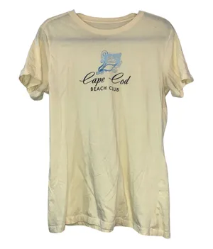 Cuffy’s Cape‎ Cod Beach Club Relaxed Fit Tee Yellow Medium Cape Cod Summer thumbnail 1