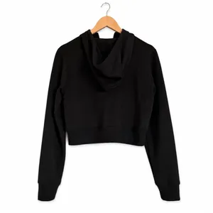 BYLT Basics Women’s Opal Black Half Zip Cropped Hoodie Lightweight Size Small thumbnail 3