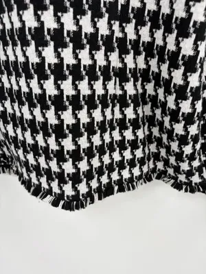 Joseph Ribkoff black and white houndstooth gold button tweed blazer women’s 14 thumbnail 4