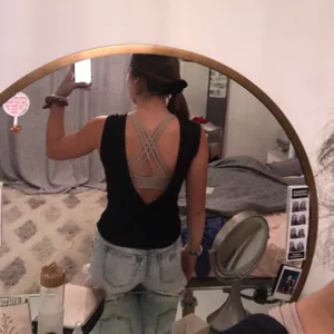 new free people open back black tank thumbnail 2