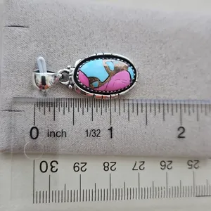Cotton Candy Turquoise Pendant #2 thumbnail 3