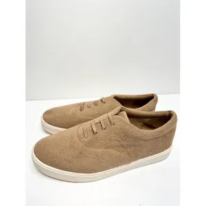 Vince Warren Wool‎ Texture Low Top Sneakers Camel Tan Platform Shoes Size 8.5US thumbnail 3