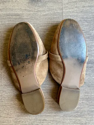 Franco Sarto Tan Suede Loafer Mules thumbnail 2