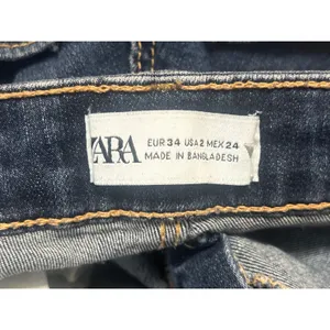 Zara Women's Blue High Waisted Medium Wash Stretch Skinny Denim Jeans Size 2 thumbnail 4