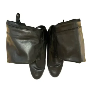 Sam Edelman Mikala Women's Leather Black Strap Zip Up Knee High Boots Size 10 thumbnail 2