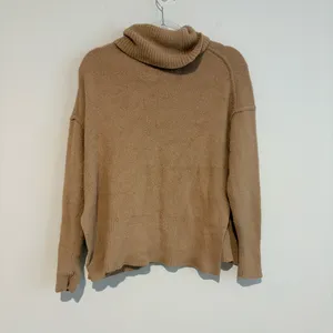 AERIE chenille oversized turtleneck sweater tan brown size‎ xs thumbnail 2