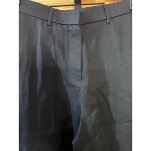 OGL European Linen Like Mid Rise Flared Pant with Pockets Black Small S NEW thumbnail 10