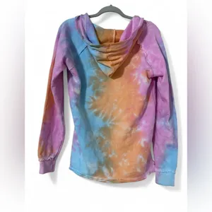 Destin Florida Tie-Dye Hoodie Sweatshirt – Multicolor – Large thumbnail 2