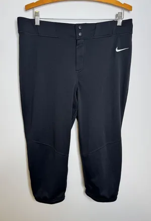 Nike Softball Pants Womens Large Black Excellent HF7745-010 Knickers Athletic thumbnail 1