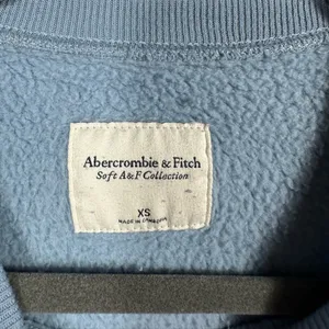 Abercrombie &‎ Fitch Soft A&F Cropped Sweatshirt Blue Crewneck Pullover Size XS thumbnail 6