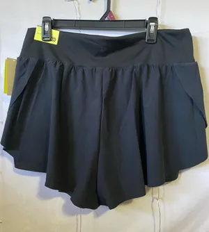 Black Athletic Skort with Flowy Overlay Size XL thumbnail 1