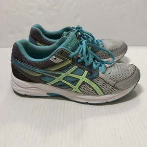 ASICS GEL-Contend 3 Shoes Womens 9 Gray Teal Mesh Running Sneakers T5F9N thumbnail 2