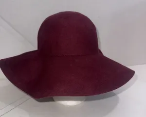 Scala Collezione Felt Floppy Wide Brim Band One Size 100% Wool Burgundy Hat thumbnail 1