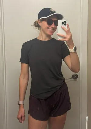 Lululemon High Neck Running and Training T-Shirt in Grey thumbnail 1