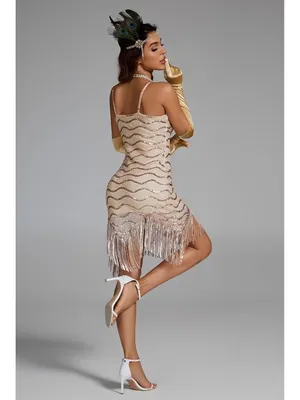 Women's 1920s Flapper Sequin Dress Gatsby Party Costume XSMALL thumbnail 4
