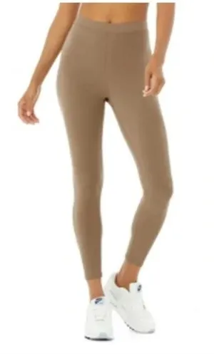 Alo Ribbed High Waist 7/8 Blissful Legging Womens Gravel Size XXS thumbnail 1