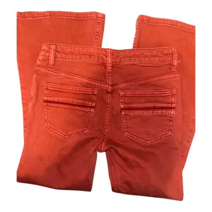 Free‎ People Red/Orange Cropped Flare Jeans, Womens Size 25 thumbnail 4