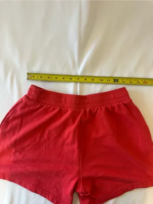 Nautica Red Women's Athletic Shorts with Navy Drawstring thumbnail 2