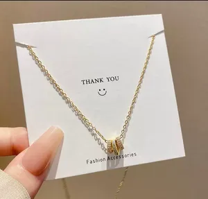 Gold ring pendant necklace women's fashion thumbnail 1