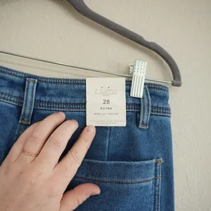 Z SUPPLY Rilynn Wide Leg Trouser Jeans Medium Wash High Waist Denim Size‎ 28 NEW thumbnail 6