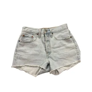 Women's Levi's‎ 501 Original High Rise Jean Shorts Sansome Muse Blue Sz 26 thumbnail 3