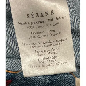 Sezane Brut Sexy Jeans Denim Blue High Rise Straight Leg Organic Cotton Size‎ 26 thumbnail 8